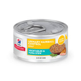 Hill's Science Diet Urinary Hairball Control tuna and vegetables stew; supports urinary health.