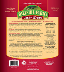 Hand-wrapped Hillside Farms chicken and rawhide detail for dogs.