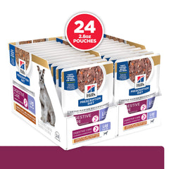 Hill's Prescription Diet i/d chicken carrot rice stew pouch highlights highly digestible ingredients for dogs