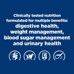 Ingredients closeup reveals soluble and insoluble fiber in Hill's WD Multibenefit for digestion