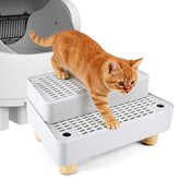 Himake adjustable 2-step litter box ramp enables easy access for small and elderly cats.