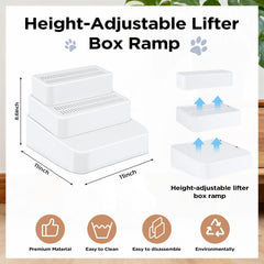Himake litter-catching grid helps reduce stray litter on floors after exits.