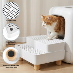 Himake litter catcher grid traps litter from paws to keep floors tidy