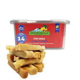 Himalayan Dog Chew bulk tub shows long-lasting entertainment for dogs.