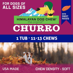 Himalayan Dog Chew CHURRO texture closeup shows dental grooves