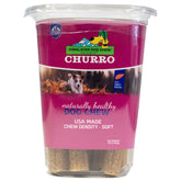 Himalayan Dog Chew CHURRO tub label with cheese and sweet potato