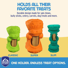 Himalayan Jughead Classic Holder in use enables slower chewing for larger chews.