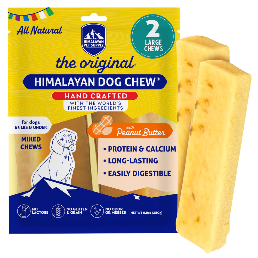 Himalayan Dog Chew peanut butter yak cheese bag, natural long-lasting treat