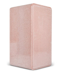 Himalayan Secrets compressed salt block close-up, showing durable, crumbling-resistant design.