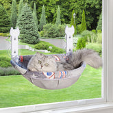 HiPetpy cat window perch glow in the dark for cozy night viewing.