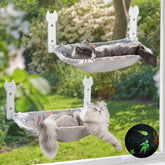 HiPetpy glow-in-the-dark astronaut fabric perch offers cozy winter lounging for indoor cats.