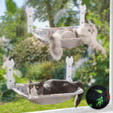 HiPetpy window perch glow in the dark for easy nighttime lounging.