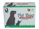 Hippo Sak extra large bags open for quick scooping after a large dog mess
