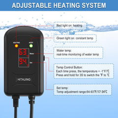 HiTauing temperature-control panel for precise on-the-fly adjustments.