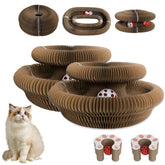 HivaolJoy 2-pack scratcher with bell ball for indoor cat entertainment.