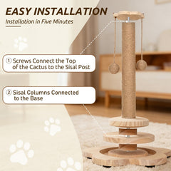HivaolJoy ball spinner two-level engages cats with interactive play.