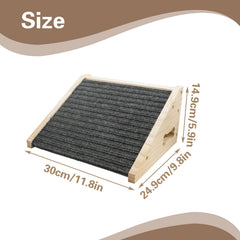 Hiyoo dog ramp with anti-slip felt top enhances paw traction.