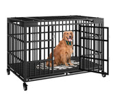 HMHTCT 54-inch crate with wheels for easy relocation and secure containment.