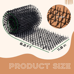 Hmyomina scat mat installed on fence for hassle-free pet control