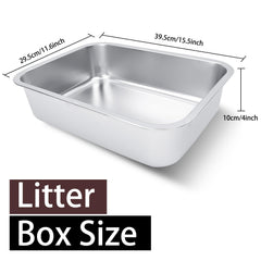 HNeekyr stainless steel odorless litter box bottom minimizes smells and simplifies cleaning.