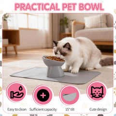 Hoemwarm cat bowls with compact dimensions fit most feeding spaces.