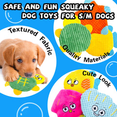HOESDA durable squeaky dog toy sea creature 3 for long-lasting entertainment.
