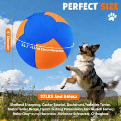 HOESDA dog ball with reinforced stitching supports vigorous play.