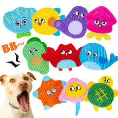 HOESDA squeaky no-stuffing sea animal toy 1 for interactive play and dental stimulation.