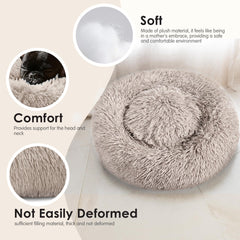 Hoewina soft plush dog bed fabric for warm naps.