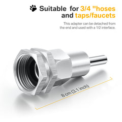 Hohean stainless steel dog waterer close-up showing durable construction.