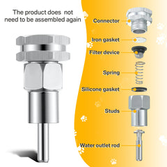 Hohean universal faucet connector demonstrating 1/2 and 3/4 inch compatibility.
