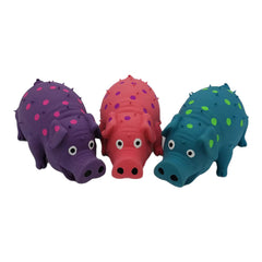 Hoiasem latex pig dog toy purple squeak for interactive fun