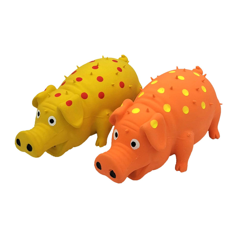 Hoiasem latex pig dog toy squeak boosts interactive play and mental engagement.