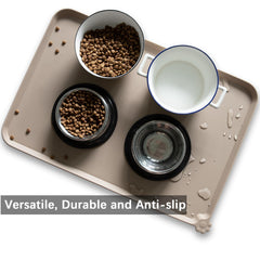 Hoki Found anti-slip dog cat bowl mat keeps bowls steady on floors