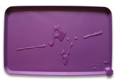 Hoki Found Eggplant waterproof feeding mat overview for spill-free meals.