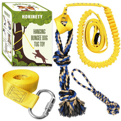HOKINETY dog hanging bungee tug ball for interactive play and exercise