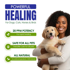 Holistic Pet Care Colloidal Silver applied to a cat hotspot