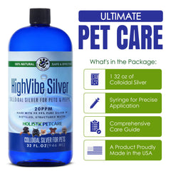 Holistic Pet Care Colloidal Silver syringe in use for precise treatment