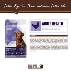 Holistic Select ingredients close-up with salmon oil and flaxseed for skin and coat