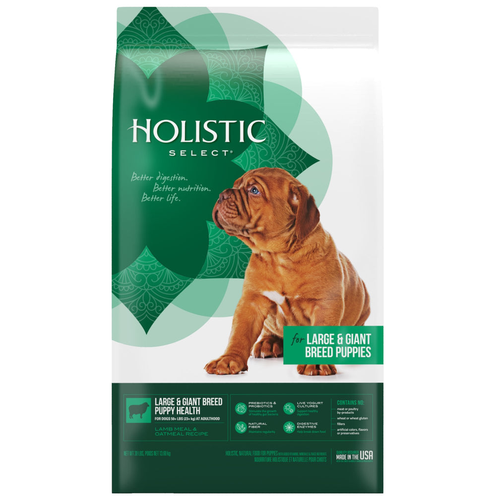 Holistic Select Large & Giant Puppy bowl serving supports easy feeding for big breeds.