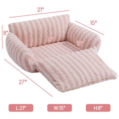 Hollypet cat bed with detachable cushion cover for easy cleaning