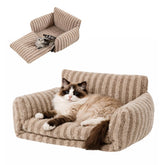 Hollypet cat bed double-layer cushion design for plush, restful naps.