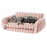 Hollypet cat bed with double-layer cushion in pink for cozy support