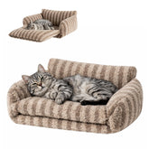 Hollypet cat bed with double-layer cushion for cozy lounging and hiding spots.