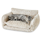 Hollypet cat bed with fluffy double-layer design for cozy comfort.