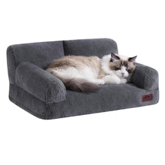 Hollypet Fluffy Bed side view highlighting raised edges for security and comfort.
