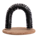 Hollypet self grooming arch brush shown for easy grooming and fur care