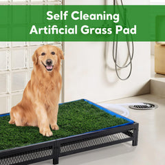 HOMBYS artificial grass with drain holes for quick cleanup and odor control.