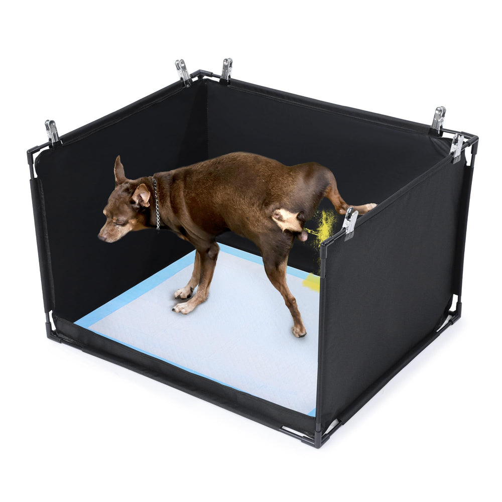 HOMBYS dog pee pad holder with high walls protects floors during edge peeing