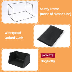 HOMBYS pee pad holder open-top design allows air circulation.